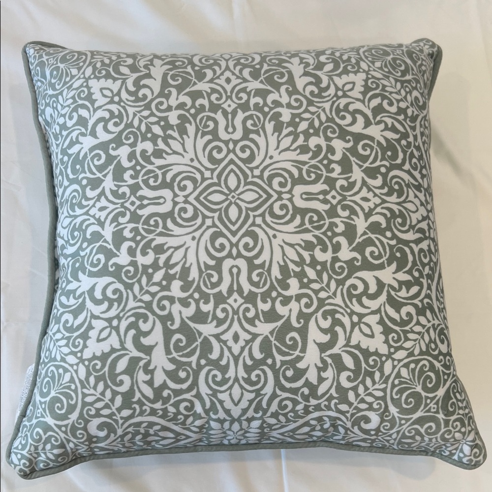 Elegant Gray and White Decorative Pillow